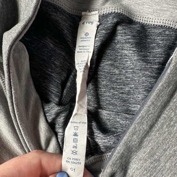 Lululemon Full Length Fit & Flare Yoga Pants 4 R gray sweats activewear workout - Picture 6 of 8